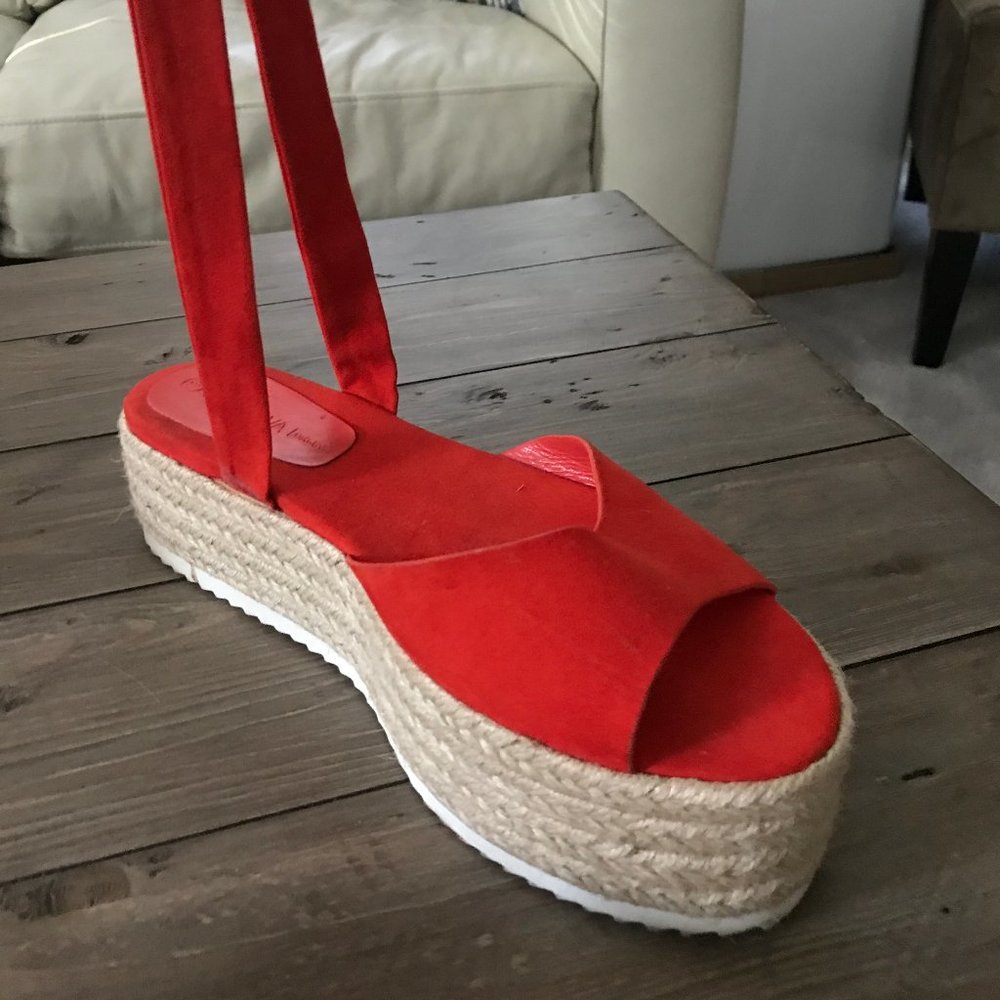 Red Platform Sandal